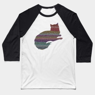 Rainbow Glitter Cat Baseball T-Shirt